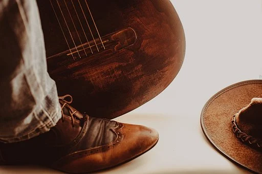 Country Music Guitar, Boots, and Giutar