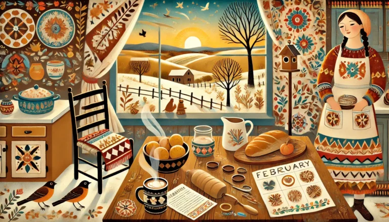 February Celebrations Folk Art