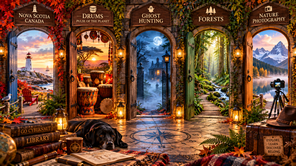 Five Doorways to Nova Scotia, Drums, Ghosts, Forests, and Nature Photography